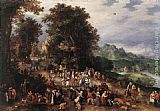 Jan The Elder Brueghel Famous Paintings - A Flemish Fair
